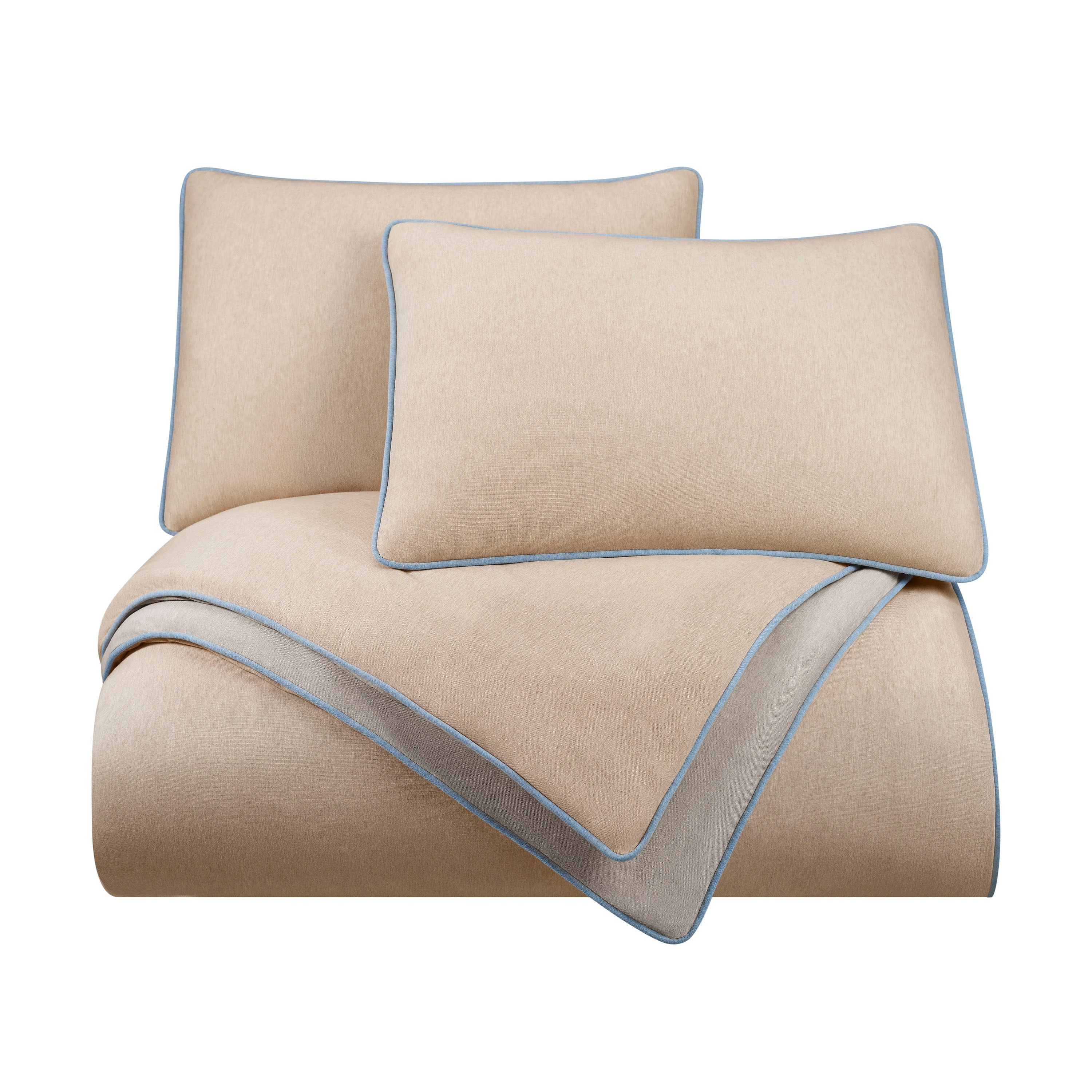 Vellux Solid Jersey Knit Cotton Blend Soft Lightweight Comforter Set