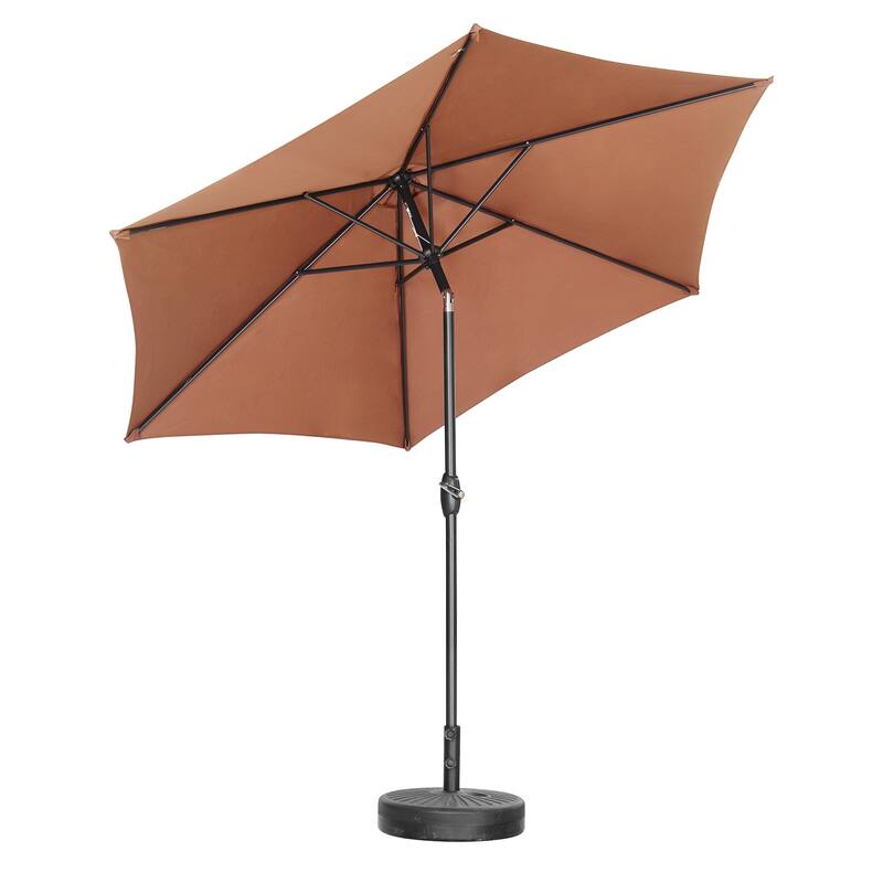 Ainfox 9ft Outdoor Patio Umbrella Multi-color Crank Lift Without Base