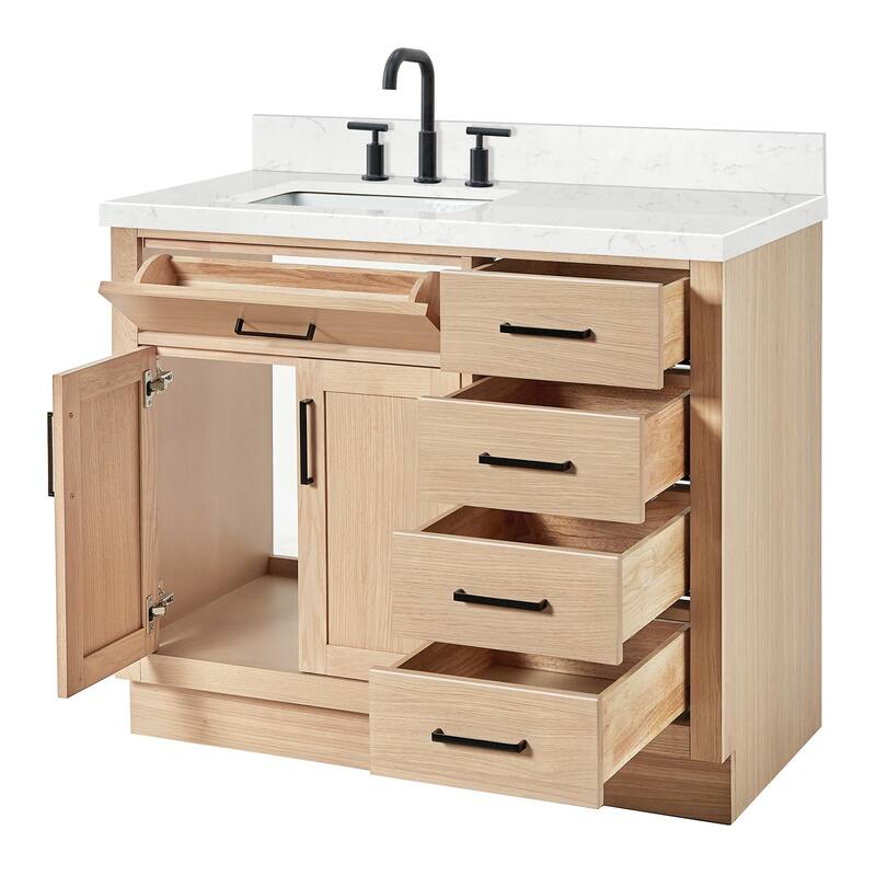 Ariel T042SLCQRVO Hepburn 43" Free Standing Single Basin Vanity Set