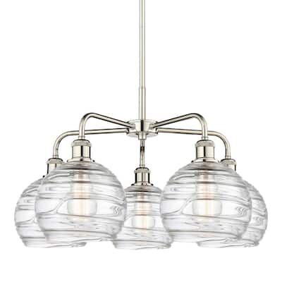 Innovations Lighting 516-5CR-16-26 Athens Deco Swirl Chandelier Athens