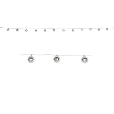 Club Pack of 12 Decorative Metallic Hanging Disco Ball Garl 1.5" x 78"