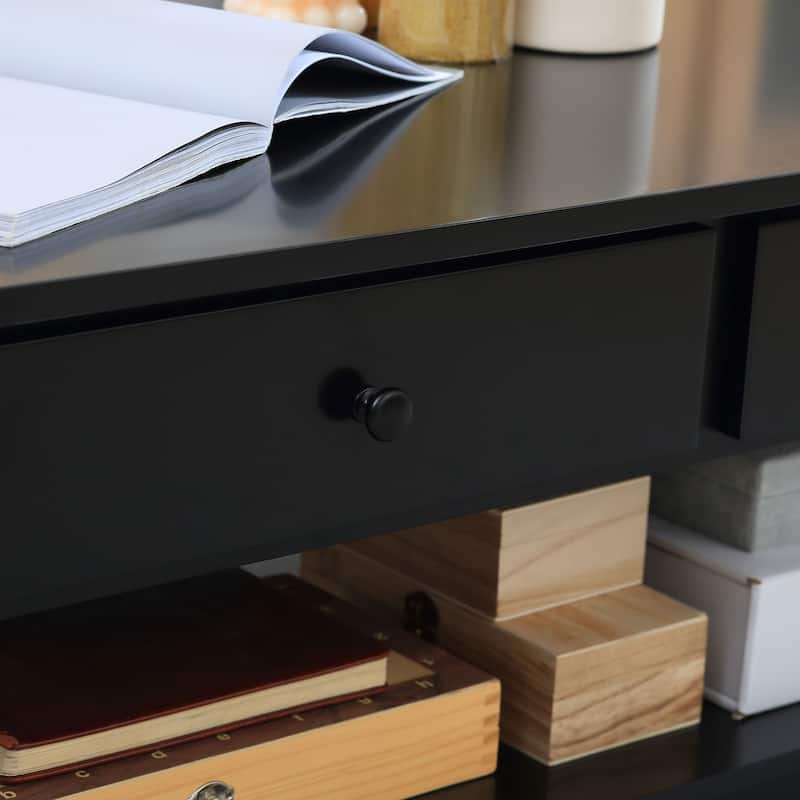 Coffee Table with Storage Drawers and Open Shelf