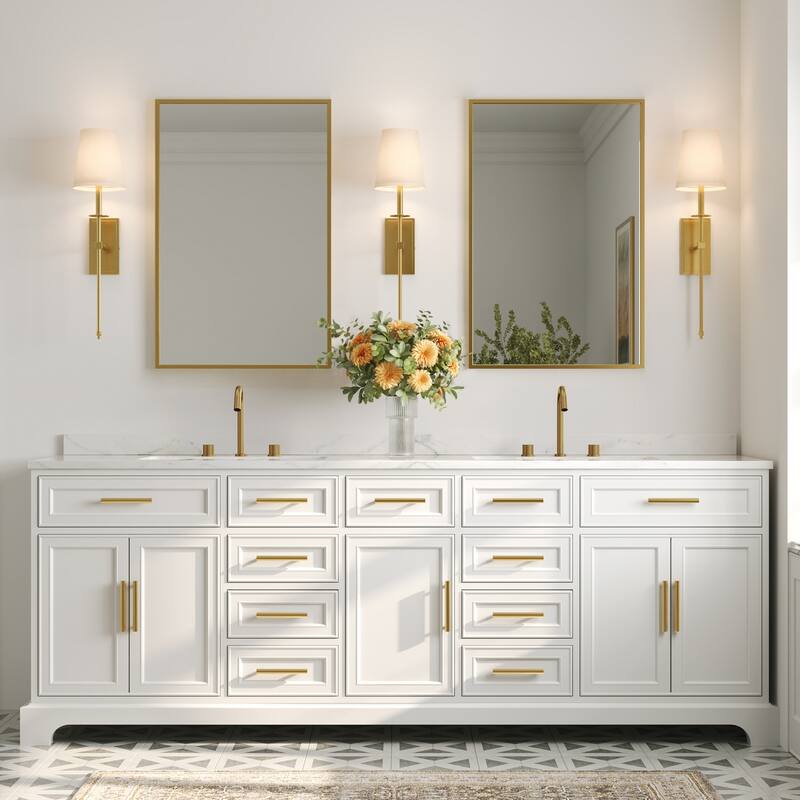 Widespread 2-Handle Bathroom Faucet,3 Hole Bathroom Sink Faucet with Pop-Up Drain