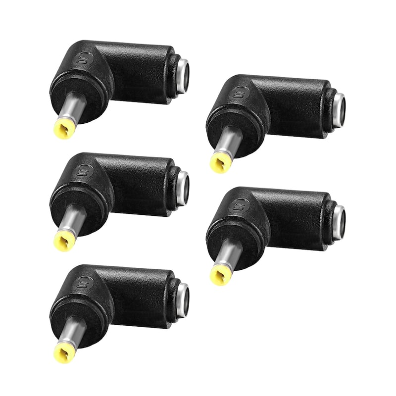 DC Power Connector Right Angle 4.0mm x 1.7mm Male to 5.5mm x 2.1mm Female 5Pcs - Male to Male(10Pcs)