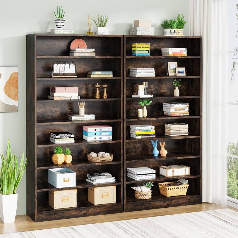 Bookcase, Open Display Storage Shelf, Organizer Cabinet Bookshelf Accent Shelving for Living Room, Home Office, Library, Bedroom
