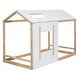 preview thumbnail 4 of 6, Twin Size House Platform with Roof and Window , White+Natural