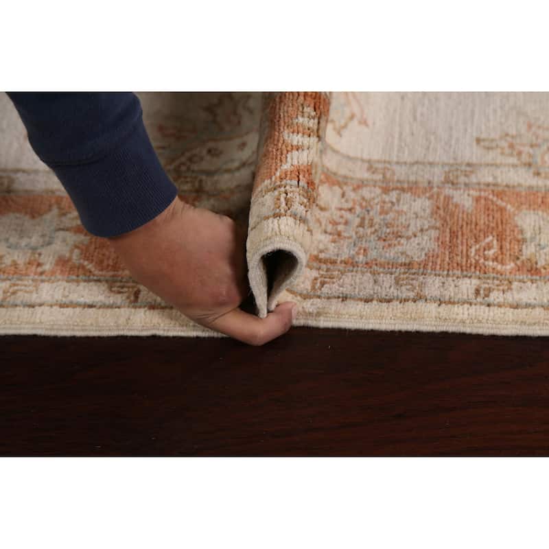 Vegetable Dye Floral Peshawar Chobi Oriental Wool Runner Rug Handmade - 2'9" x 9'10"