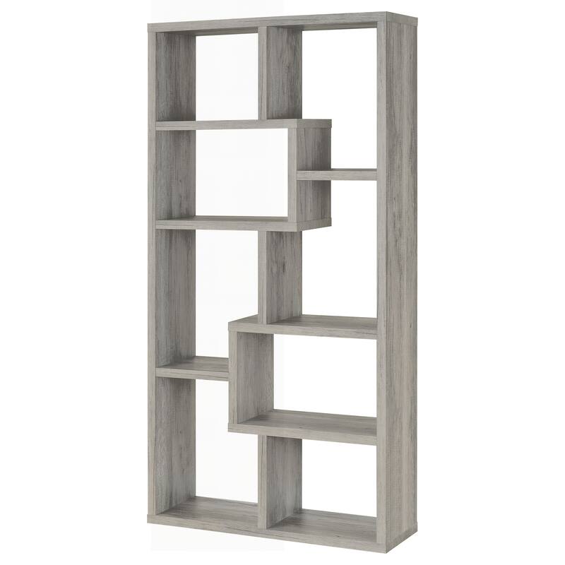 Sturdy Geometric Bookcase with Abundant Shelves for Versatile Storage