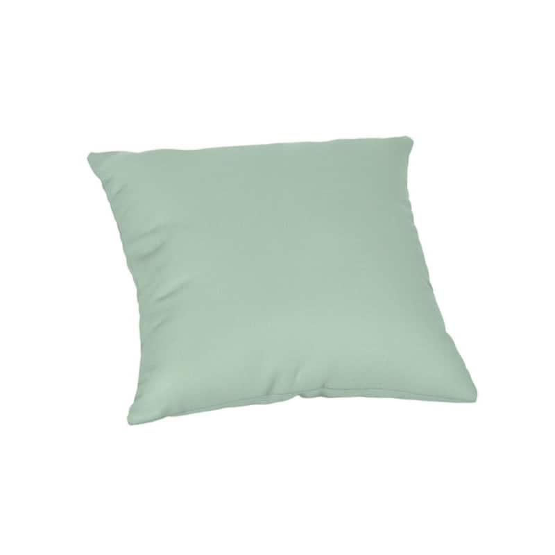 Sunbrella® Solid Fabric 1-Piece Indoor/Outdoor Square Throw Pillow, 15"W x 15"L, Cast Silver