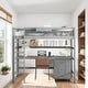 preview thumbnail 2 of 22, Twin Size Loft Bed with Desk, Blackboard, Shelf and 3 Drawers