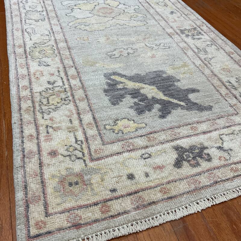 HERAT ORIENTAL Handmade Oushak Wool Runner - 2'9" x 13'10"