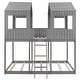preview thumbnail 10 of 37, Full Over Full Bunk Bed with Roof & Windows, Wooden House Bunk Bed Frame with Safety Guardrails & Ladder for Kids, Teens, Adults