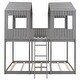 preview thumbnail 26 of 34, WoodBunk Bed with Roof, Window, Guardrail, Ladder