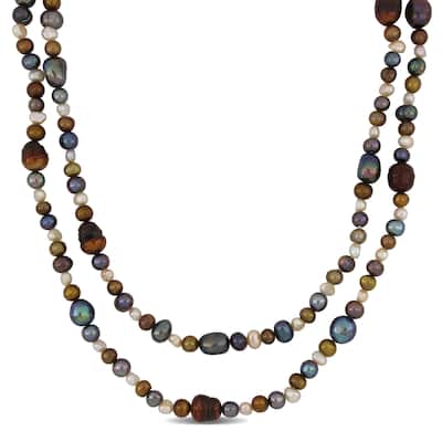 Miadora 4-8mm Multi-Color Cultured Freshwater Pearl Endless Necklace - 72 in.