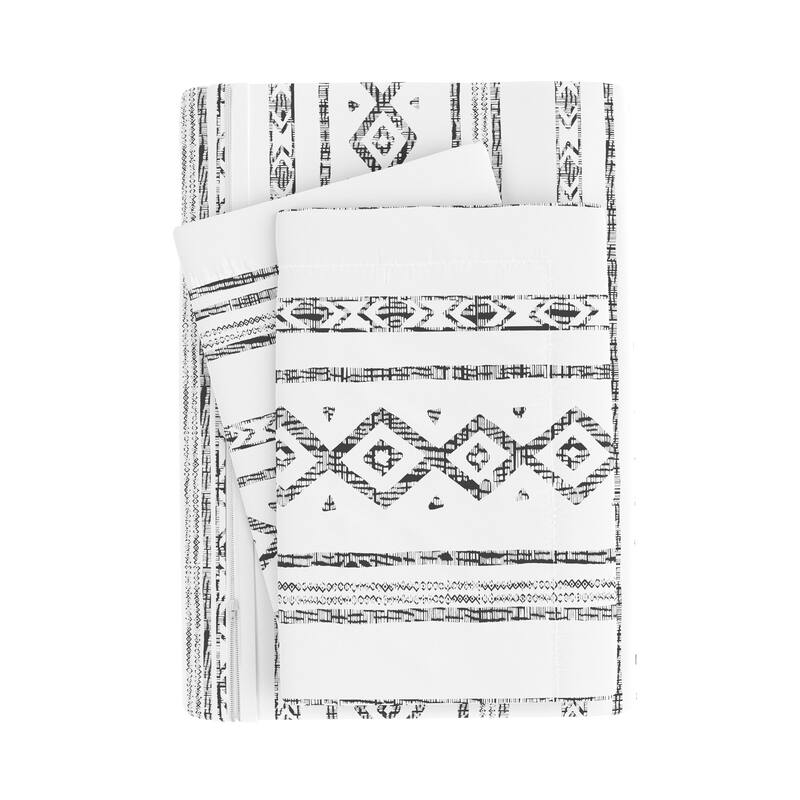 Becky Cameron Geo Threads 3-Piece Patterned Duvet Cover Set