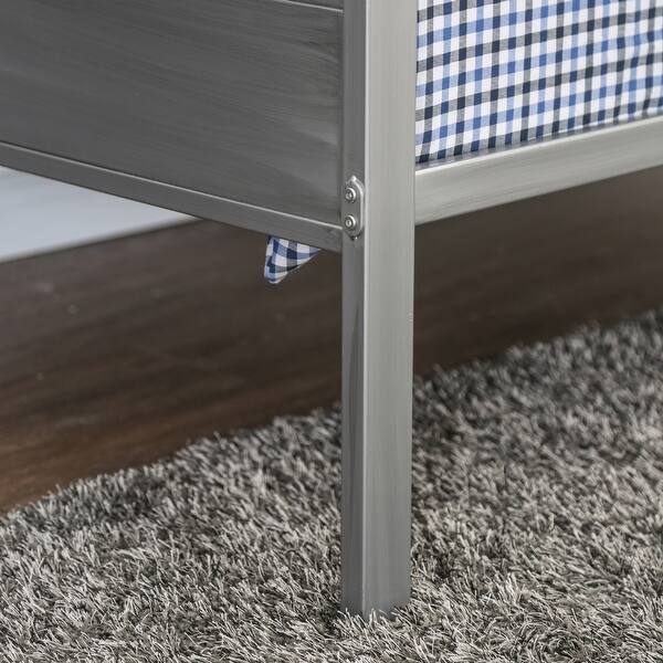 Furniture Of America Palu Industrial Silver Twin Twin Metal Bunk Bed Overstock 23570064