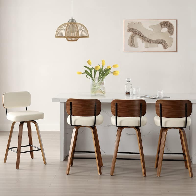 26"/29" Swivel Bar Stools/ Counter Stools with Bentwood Legs