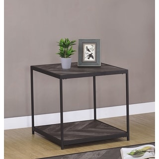 Waller Industrial Black Metal End Table - Bed Bath & Beyond - 33988472