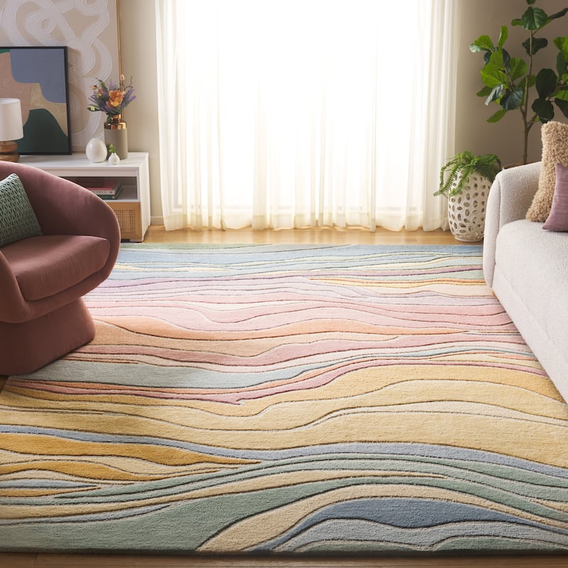 SAFAVIEH Handmade Rodeo Drive Bjarndis Mid-Century Modern Wool Rug