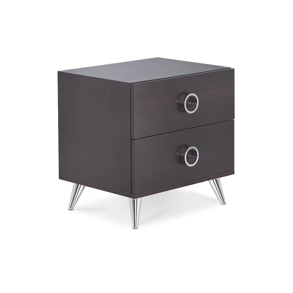 Nightstand with 2 Drawers, Espresso