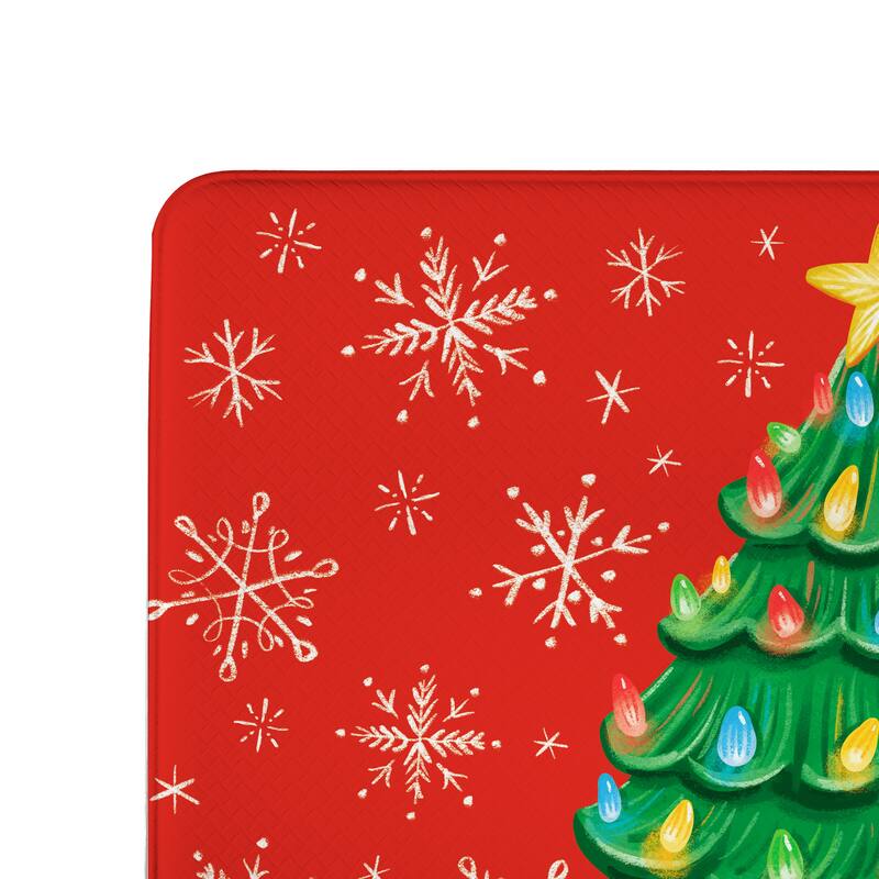 Nostalgic Christmas Tree Anti-Fatigue Door Mat - 30" x 18"