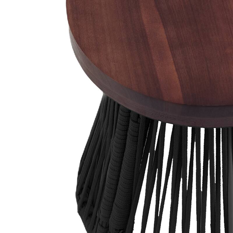 3 Piece Patio Woven Rope Swivel Chair Seating Group with Cushions