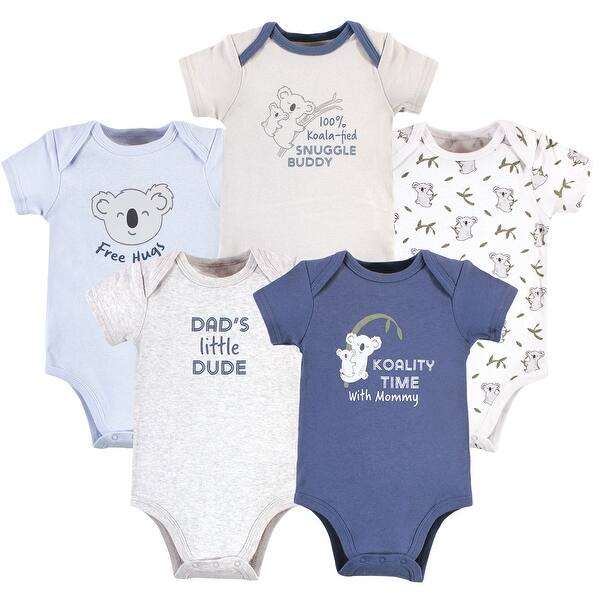 slide 1 of 1, Hudson Baby Infant Boy Cotton Bodysuits, Family Koala 0-3 Months - Family Koala