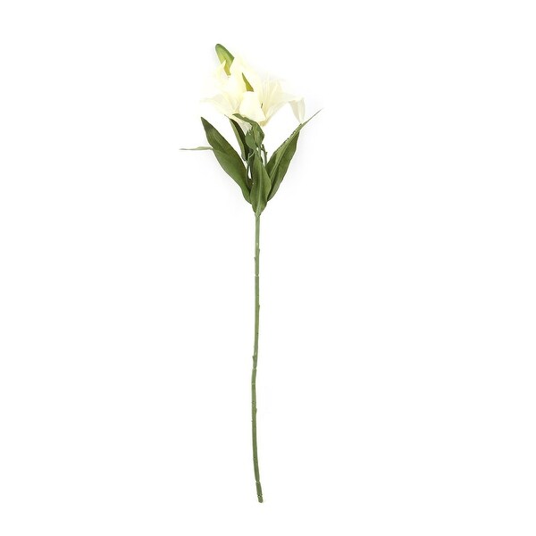 Wedding Garden Lily Design Desk DIY Decor Artificial Flower Bouquet Light Yellow
