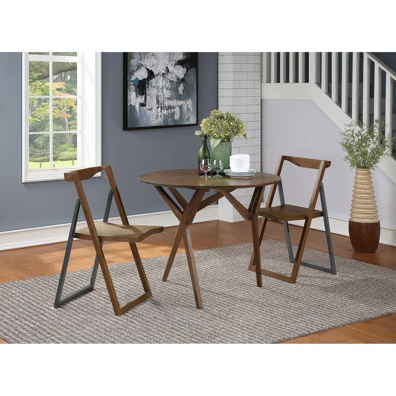 Boraam Sydney Chestnut Brown Folding Chair Set of 2 - Set of 2 - Brown - Dining Height