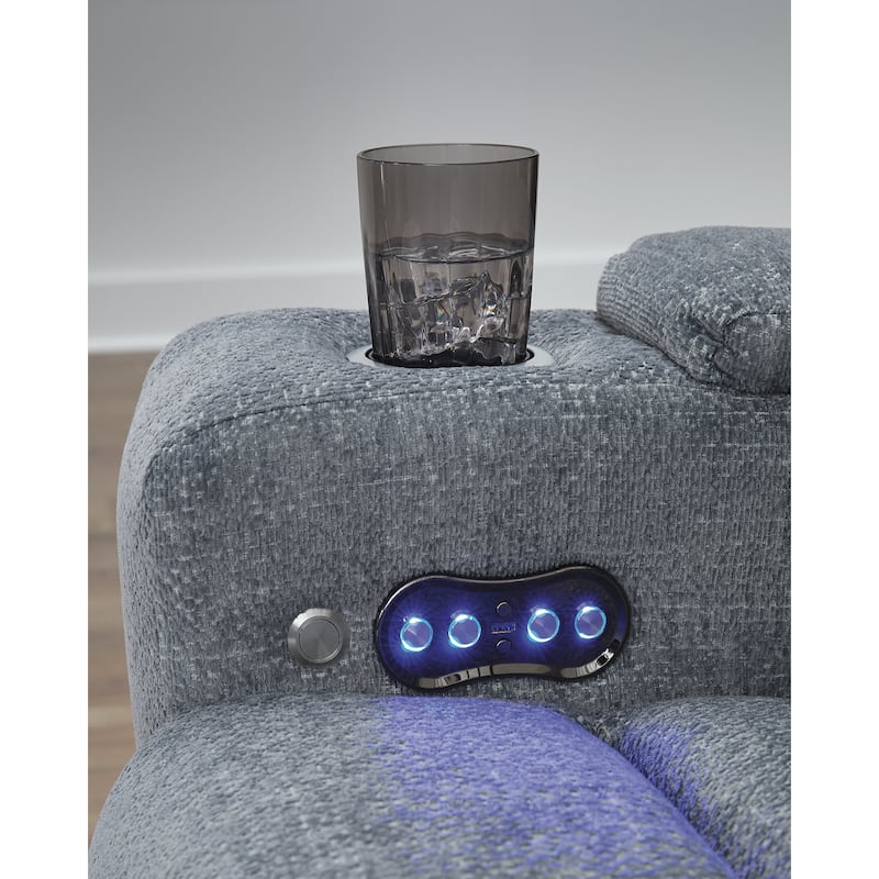 Signature Design by Ashley Forest Lake Gray Power Recliner