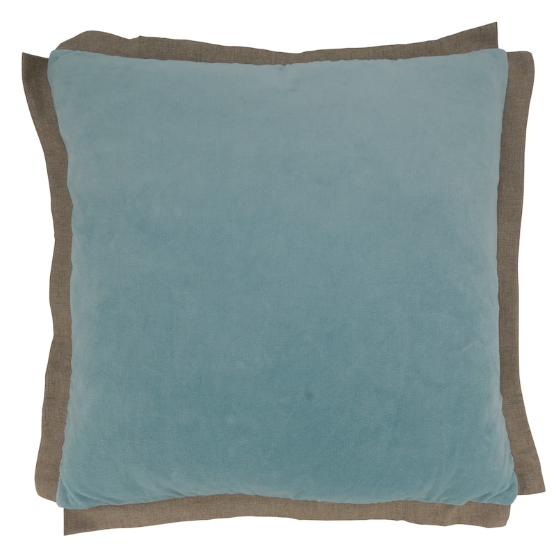 Flange Edge Velvet Pillow, 20"x20"