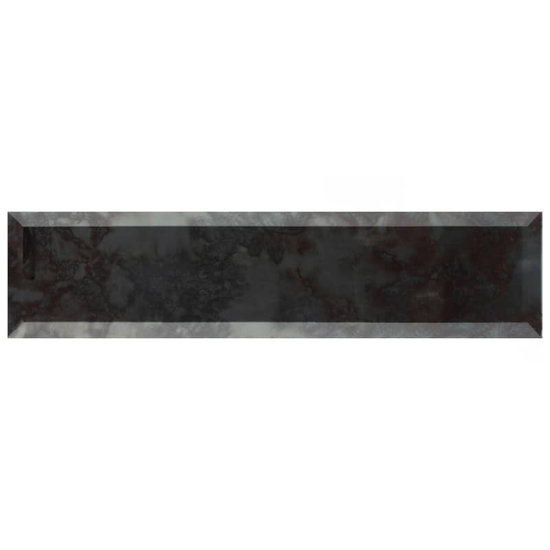 Merola Tile Lustre Beveled Antique Mirror 3" x 12" Glass Wall Tile