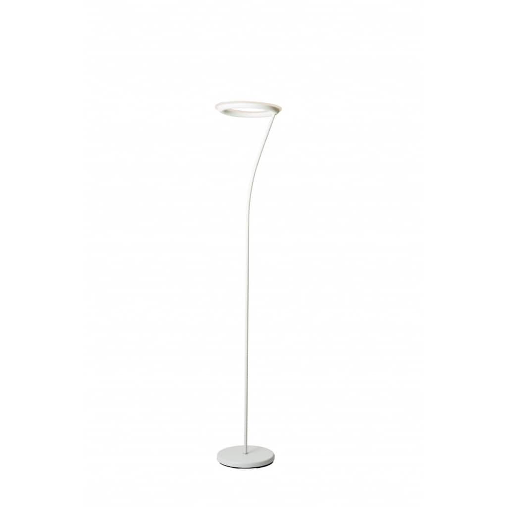 Contemporary 73-Inch White LED Torchiere Floor Lamp Dimmable, Adjustable White Light, Integrated A15 LED Bulb