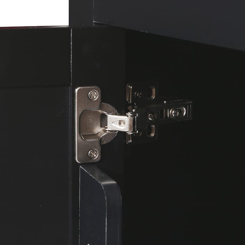 Mobile Kitchen Island Cart with Drop-Leaf Countertop & Storage Cabinet