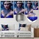 preview thumbnail 4 of 6, Designart 'Silver Ice And Blue Archangel V' Woman Fantasy Metal Wall Art