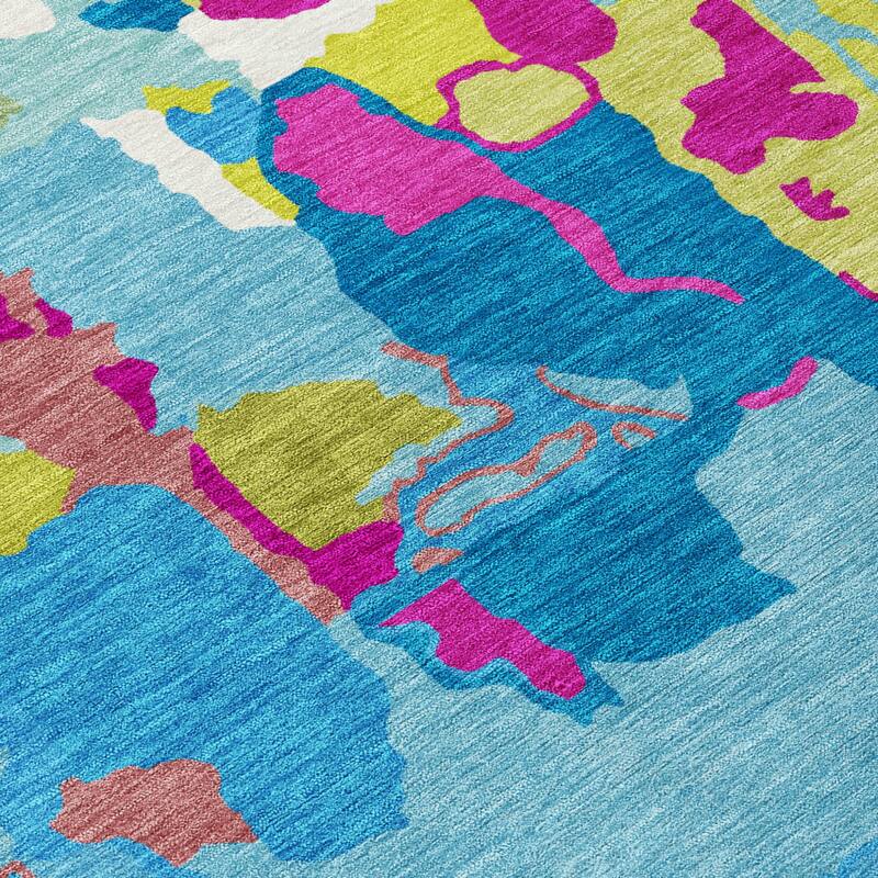 HomeRoots Abstract Transitional Rectangle Outdoor Rug
