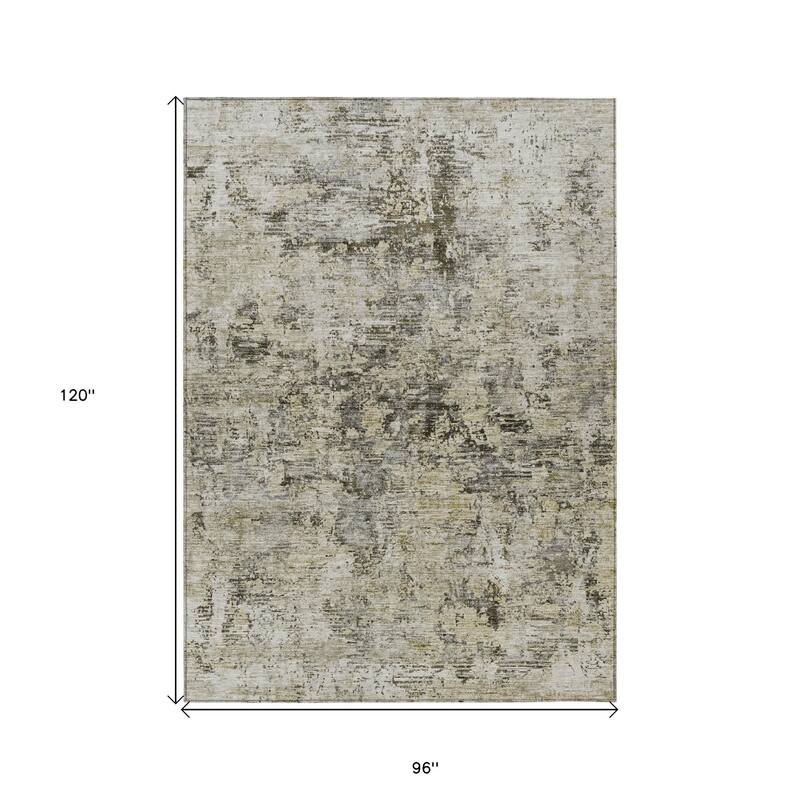HomeRoots Abstract Transitional Rectangle Outdoor Rug