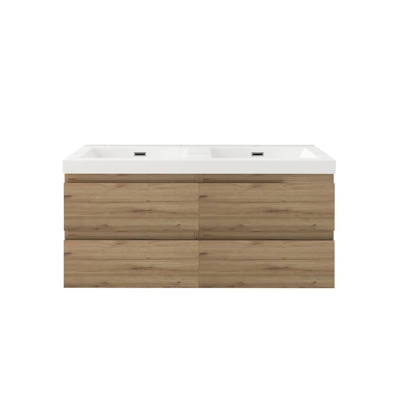 Floating Bathroom Vanity with two Resin Top