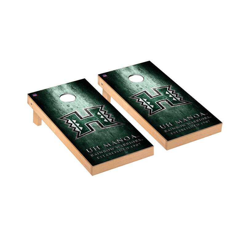 Hawaii Manoa Rainbow Warriors 2x4 Pro Cornhole Boards - V9 - Include Team Bags + Carry Case