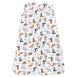 Hudson Baby Cotton Sleeveless Wearable Sleeping Bag, Sack, Blanket, Zoo Animals