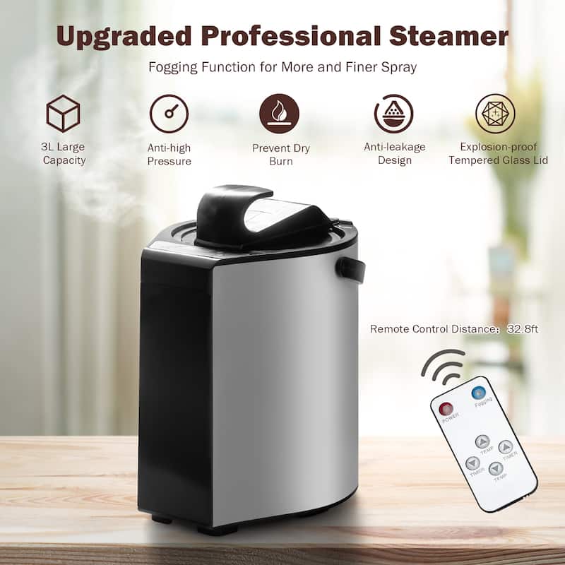 Costway Portable Steam Sauna w/ 9-gear Adjustable Temperature & Herbal