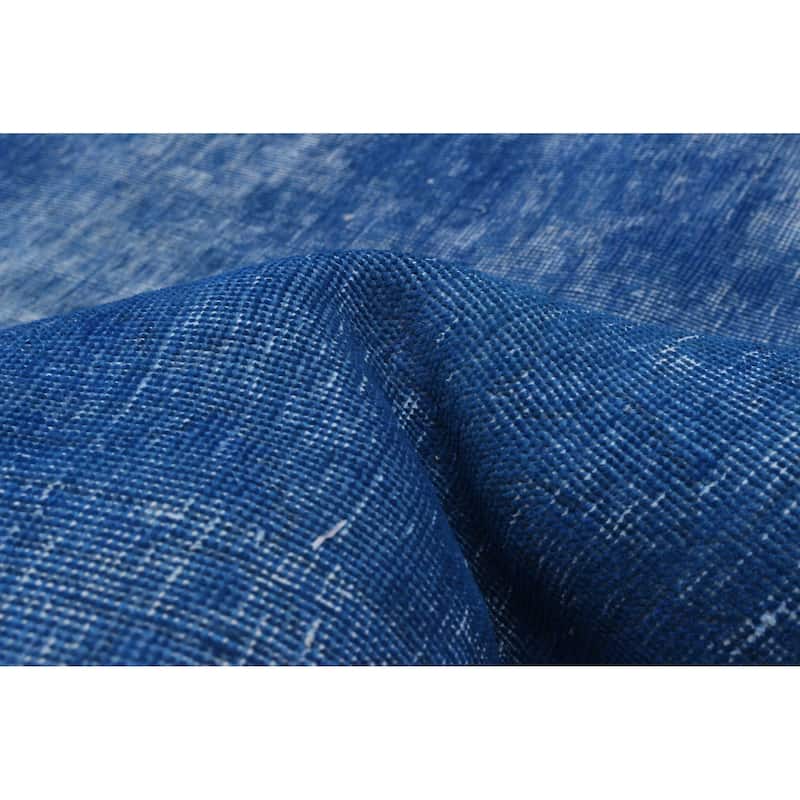 ECARPETGALLERY Hand-knotted Color Transition Blue Wool Rug - 7'7 x 10'3