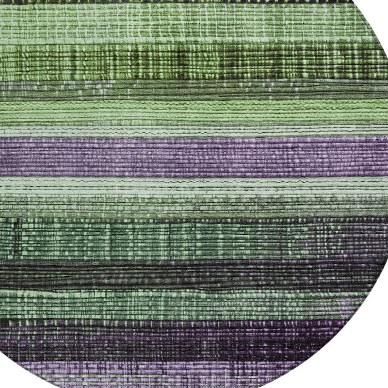 HomeRoots Striped Transitional Rectangle Outdoor Rug