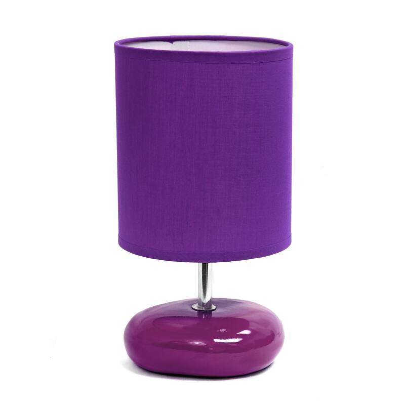 10.24 in. Purple Finish Table Lamp with Purple Shade, Sturdy Table Lamp for Living Rooms and Bedrooms