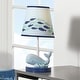 preview thumbnail 4 of 3, Lambs & Ivy Oceania Blue Ocean/Sea/Nautical Nursery Lamp with Shade & Bulb