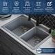 preview thumbnail 67 of 89, Karran Drop-In Quartz 33 in. 1-Hole 60/40 Double Bowl Kitchen Sink Kit