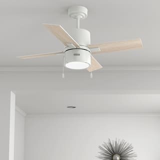 Hunter 42" Beck Ceiling Fan with LED Light Kit and Pull Chain - Transitional, Modern, Industrial