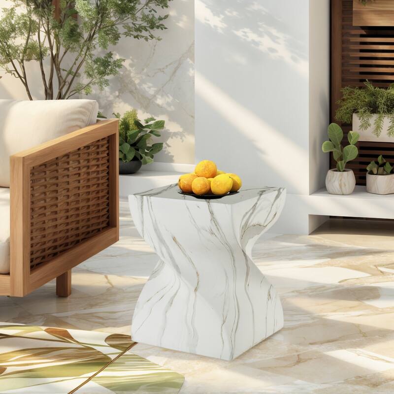 Cement Outdoor End Tables for Patio