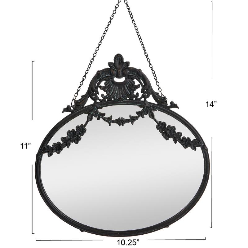 Framed Wall Mirror with Decorative Chain