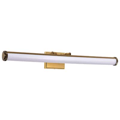 Cora 36 Inch LED Vanity 3 CCT Selectable Vintage Brass Finish Acrylic Lens - Vintage Brass